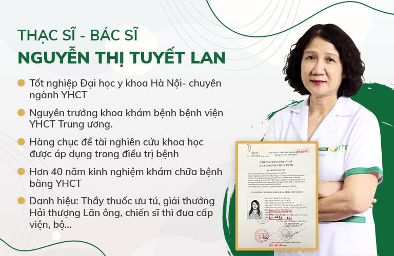 Ths.Bs Nguyễn Thị Tuyết Lan - Nguyên Trưởng khoa Khám bệnh Bệnh viện YHCT Trung Ương