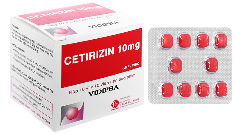 Thuốc trị mề đay Certirizin